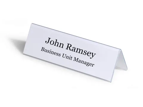 Tafelnaambord Durable 8052 61x210mm Transparant