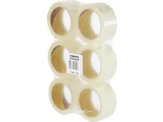 Verpakkingstape 50mmx66m Transparant PP Low noise Pak à 6 rollen - 3