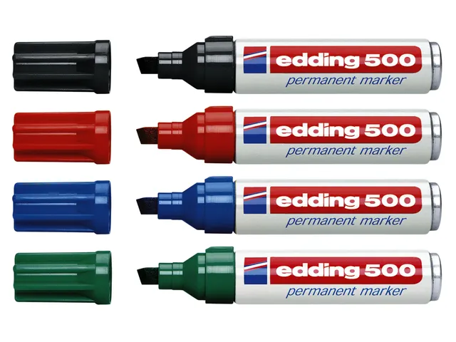 Viltstift edding 500 schuin rood 2-7mm