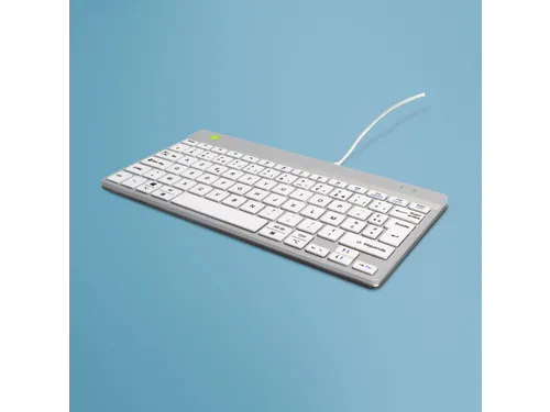 Ergonomisch toetsenbord R-Go Compact Break AZERTY (FR) Wit bedraad