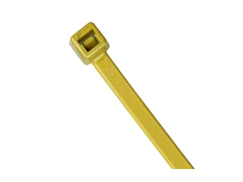 Kabelbinder nylon detecteerbaar lang 380x4,7mm geel 100 stuks
