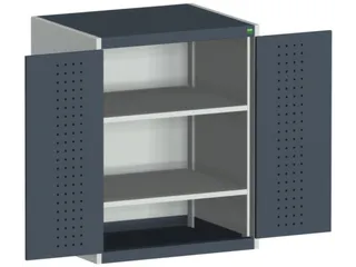 kast met geperforeerde platen,HxBxD 1000x800x525mm,2xStalen bodem - 1