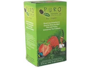 Puro Bio thee Aardbei zwarte thee Fairtrade 25 zakjes - 4
