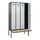 locker met bank,HxBxD 2120x1200x815mm,4vak,vak B 300mm,cilinderslot