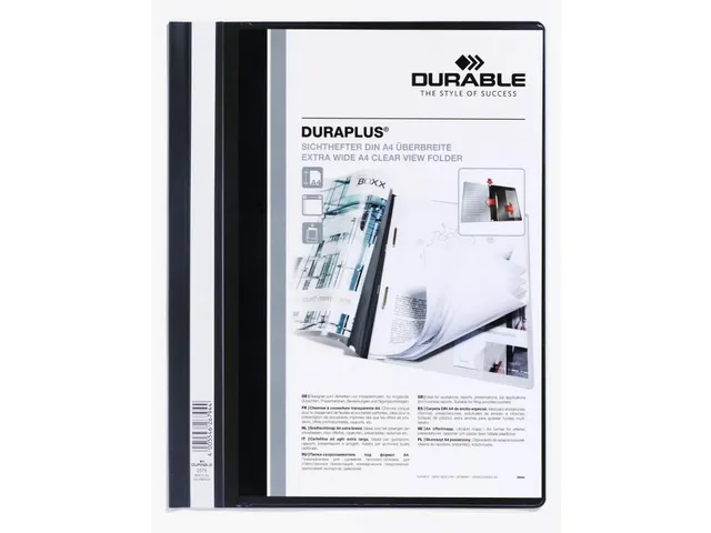 Snelhechtmap Durable Duraplus A4+ zwart