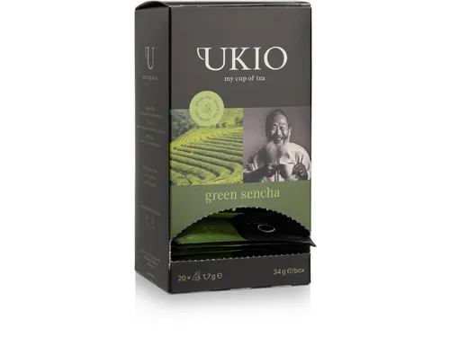 Ukio Sencha groene thee 20 piramidezakjes individueel verpakt