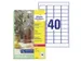 Etiket Avery L7781-25 45.7x25.4 transparant 1000st