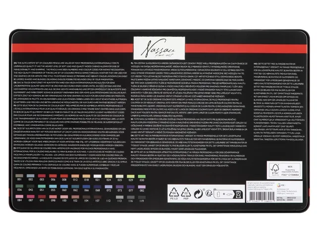 Nassau Fine Art Professionele Kleurpotloden blik 36-delig