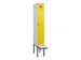 locker met bank,voor scheiding van kleding,HxBxD 2120x300x815mm,1vak