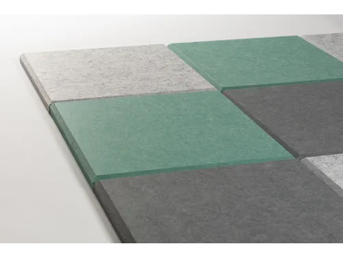 Akoestische PET-vilt wandtegels 30x30cm Combi Petrol Groen 12 Stuks