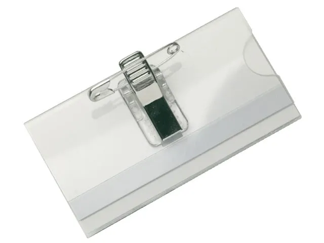 Badge Met Clip En Speld 40x75mm