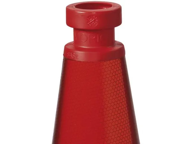 cône de balisage,H 500mm,PVC,rouge/blanc,rétroréfléchissant