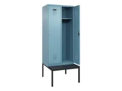 locker met bank,HxBxD 2120x800x815mm,2vak,vak B 400mm,cilinderslot