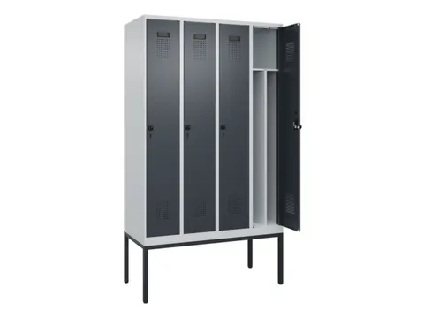 locker voor scheiding van kleding,HxBxD 2120x1200x500mm,4vak