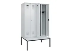 locker met bank,voor scheiding van kleding,HxBxD 2120x1200x815mm,4vak
