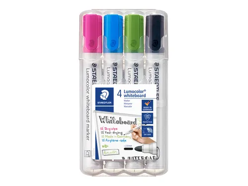 Whiteboardmarker Staedtler Lumocolor 351 set à 4 stuks fun assorti