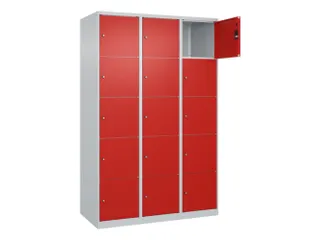 lockerkast,HxBxD 1850x1200x500mm,3x5vakken,vak B 400mm,cil.-slot - 1
