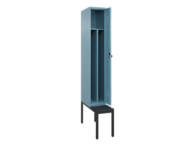 locker met bank,voor scheiding van kleding,HxBxD 2120x300x815mm,1vak