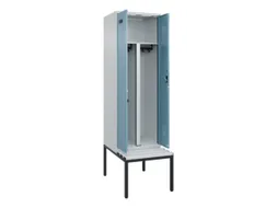 PBM-locker met bank,HxBxD 2120x600x815mm,2vak,vak B 300mm