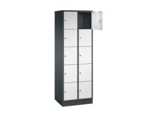 lockerkast,RAL 7021/RAL 7035,HxBxD 1950x620x500mm,2x5vakken,cil.-slot - 1