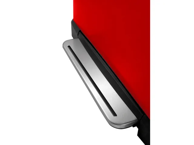 E-Cube recycling pedaalemmer Rood Mat RVS 28+18 Liter