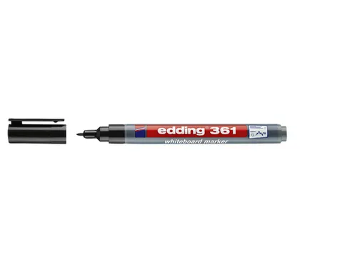 Viltstift edding 361 whiteboard rond 1mm zwart