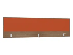 opzetpaneel,v. bureau,aanbouw achter,B 2000mm,NT-cherry,BN3012-oranje
