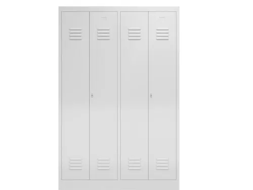 garderobekast HxBxD 1800x1185x500mm 4vak klink RAL7035
