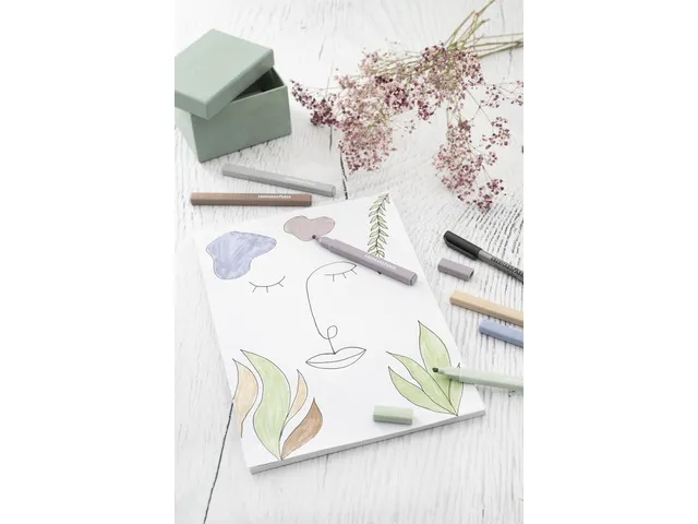 Markeerstift Eberhard Faber natural 6st. vierkant in etui