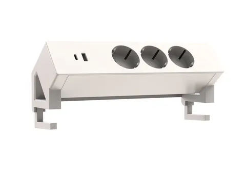 Stekkerdoos Euroseats opbouw 3 voudig USB A+C wit