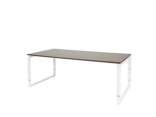 Domino Plus Vergadertafel Hoogte Instelbaar 200x100 Logan Eiken Wit - 1