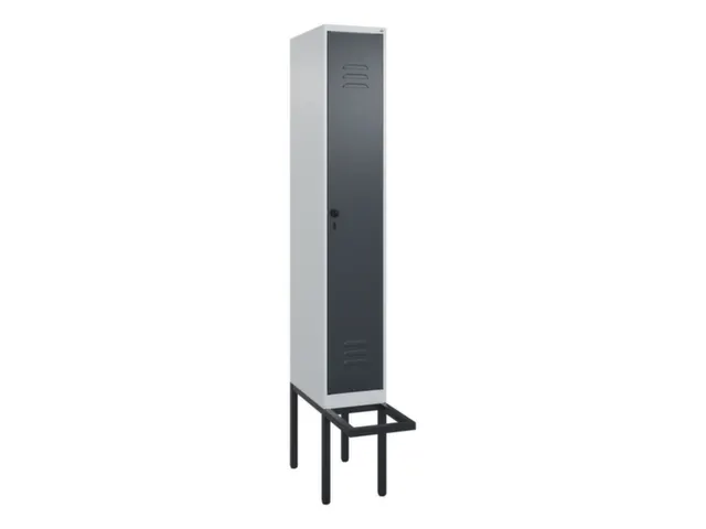 armoire vestiaire noir et blanc HxlxP 2120x300x815mm 1compart.