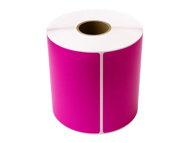 Etiquette d'expédition colorée rouleau 102x152mm Rose 2800pcs