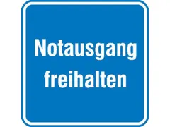 aanwijzingsbord,Nooduitgang vrijhouden,aluminium gemerkt,gemoffeld