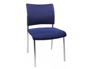 Bezoekersstoel Stof Blauw Zitting 430x480x450mm - 2