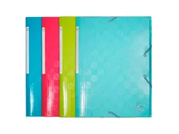 Elastomap A4 3 Kleppen Gelamineerd Glanskarton 600gr Assorti