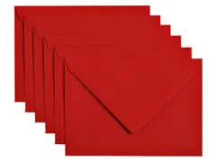 Envelop Papicolor C6 114x162mm Rood Gegomd