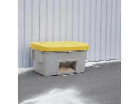 strooigoedbak,200l,HxBxD 665x975x705mm,PE,grijs,deksel geel