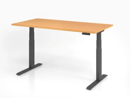 Elektrisch in hgte vst. zit-sta-bureau,HxBxD 640-1290x1600x800mm