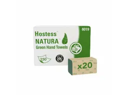 Hostess Nature handdoek Z-vouw 1-laags groen 23x25cm 20 pak