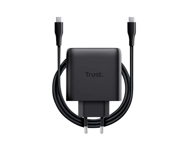Oplader met kabel Trust Maxo 65W USB-C GaN zwart