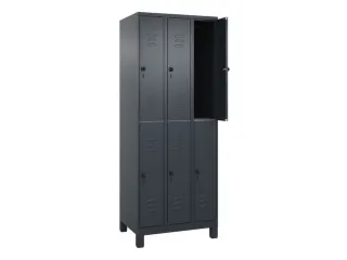 dubbeldekse locker,HxBxD 1950x750x500mm,3x2vak.,vak B 250mm - 2