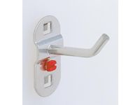 Haken Geperforeerde Platen L 50mm Schuin Uiteinde Aluminium-Kleurig