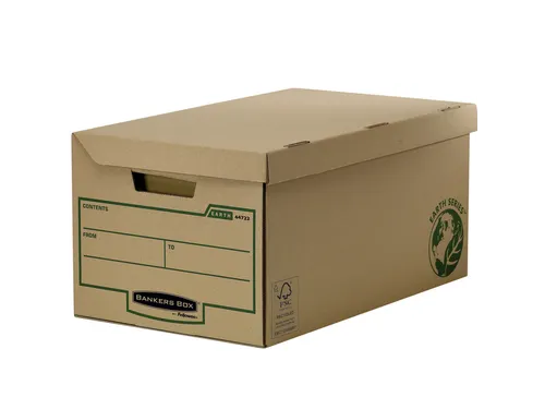 Opbergdoos R-kive Bankers Box Flip Top Maxi bruin 340x269x560mm