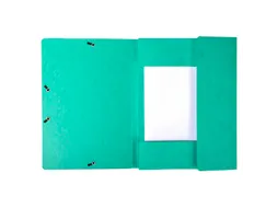 Elastomappen A4 glanskarton 3 kleppen monobloc-Groen
