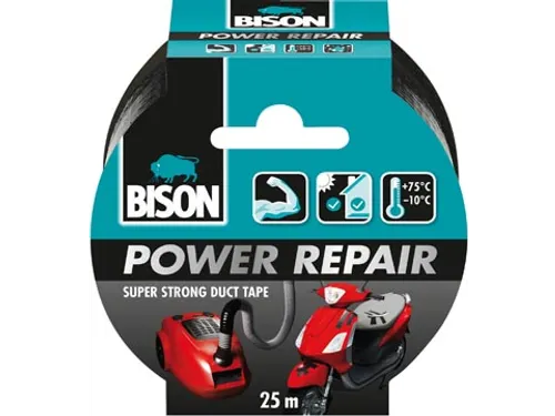 Bison Power Repair ducttape 48mmx25m Zwart