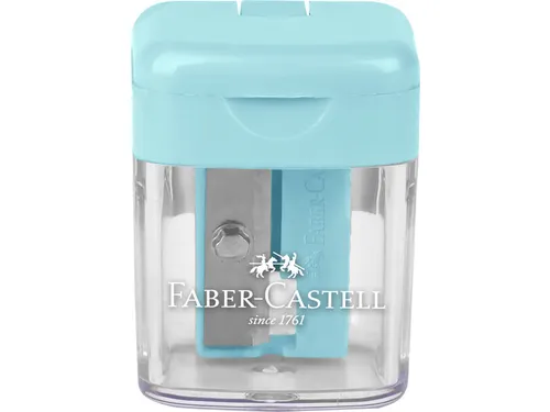 Puntenslijper Faber-Castell mini assorti display 24 stuks 6x blauw,6x