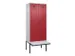 locker met bank,voor scheiding van kleding,HxBxD 2120x800x815mm,2vak