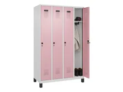 locker,HxBxD 1950x1200x500mm,4vak,vak B 300mm,draaigrendel,voeten