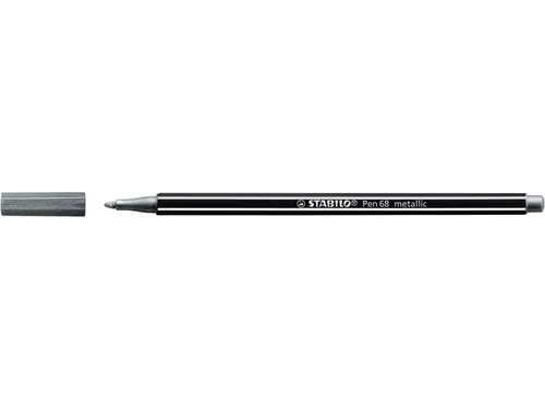 Viltstift STABILO Pen 68/805 medium metallic zilver
